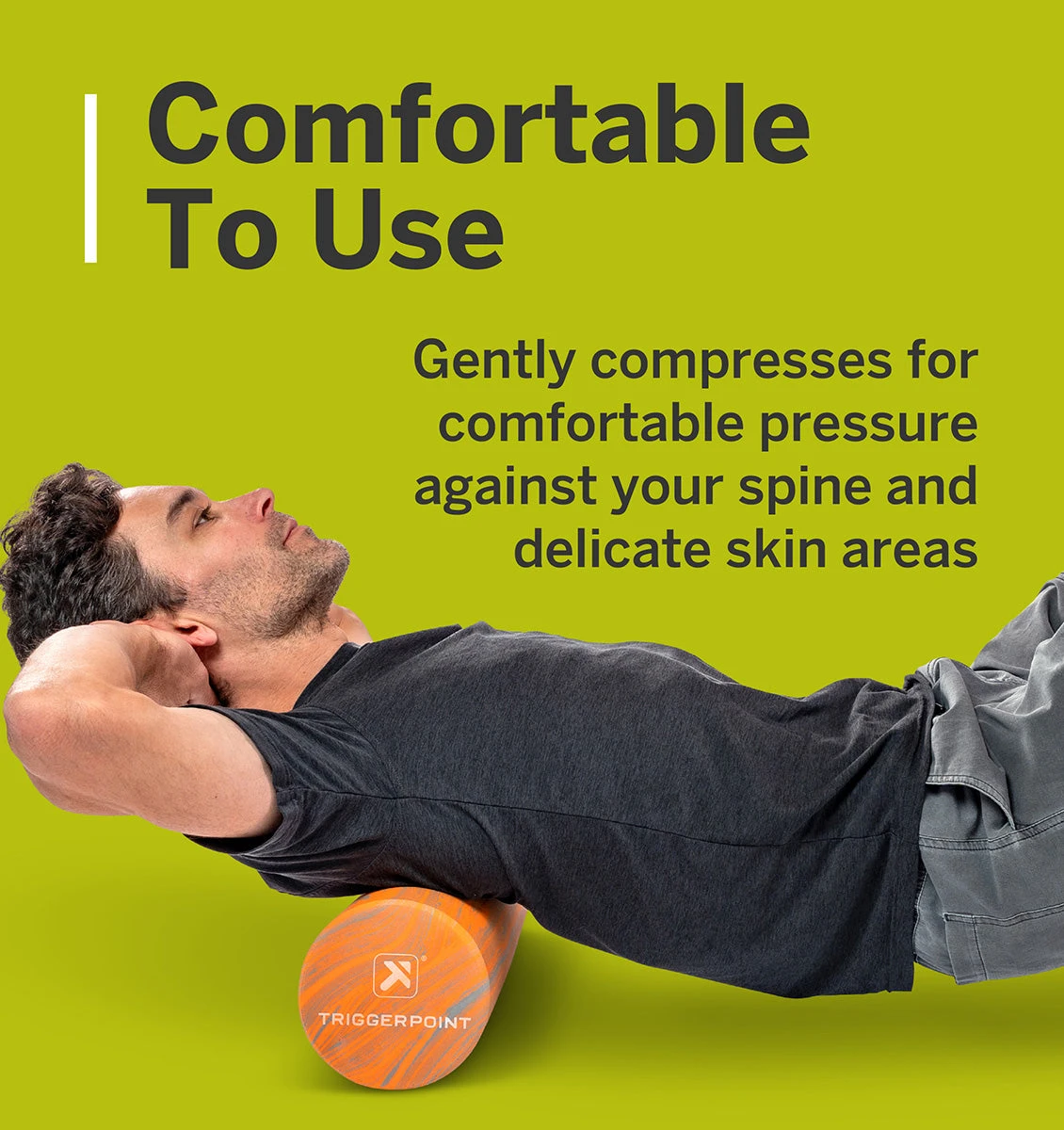 TriggerPoint Foundation Foam Roller - 18" - Orange/Grey 10 TriggerPoint Foundation Foam Roller - 18" - Orange/Grey - Image 8