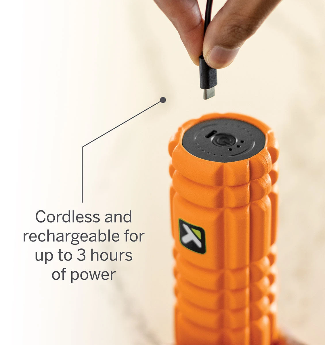TriggerPoint NANO VIBE Vibrating Foam Roller - 7.5" - Orange 10 TriggerPoint NANO VIBE Vibrating Foam Roller - 7.5" - Orange - Image 8