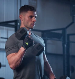 Adidas Essential Training Gloves - Black/Green -Fitness Supplies Store adidas Essential Training Gloves Black Green Lifestyle 01