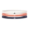Adidas Hair Bands - Grey/Coral Fusion/Shadow Navy (3 Pack)