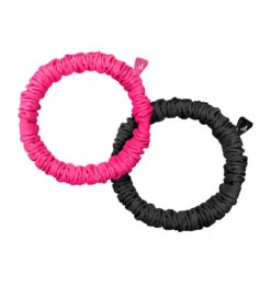 Adidas Hair Scrunchies - Black/Lucid Pink (2 Pack)