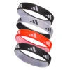 Adidas Hair Ties - Black/Grey/Solar Red (4 Pack) -Fitness Supplies Store adidas Hair Ties Black Grey Solar Red 4 Pack Product 01
