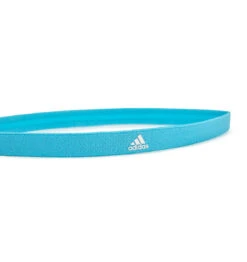 Adidas Sports Hair Bands - Grey/Grey/Signal Cyan (3 Pack) -Fitness Supplies Store adidas Sports Hair Bands Grey Grey Signal Cyan 3 Pack 05