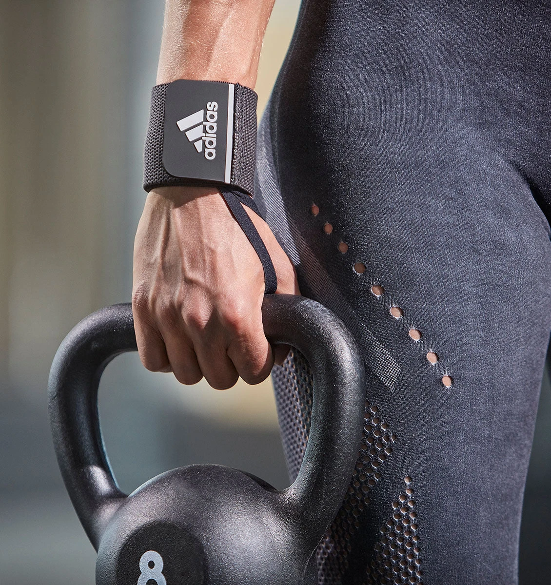 Adidas 19" Universal Wrist Support Wrap - Grey 9 Adidas 19" Universal Wrist Support Wrap - Grey - Image 7